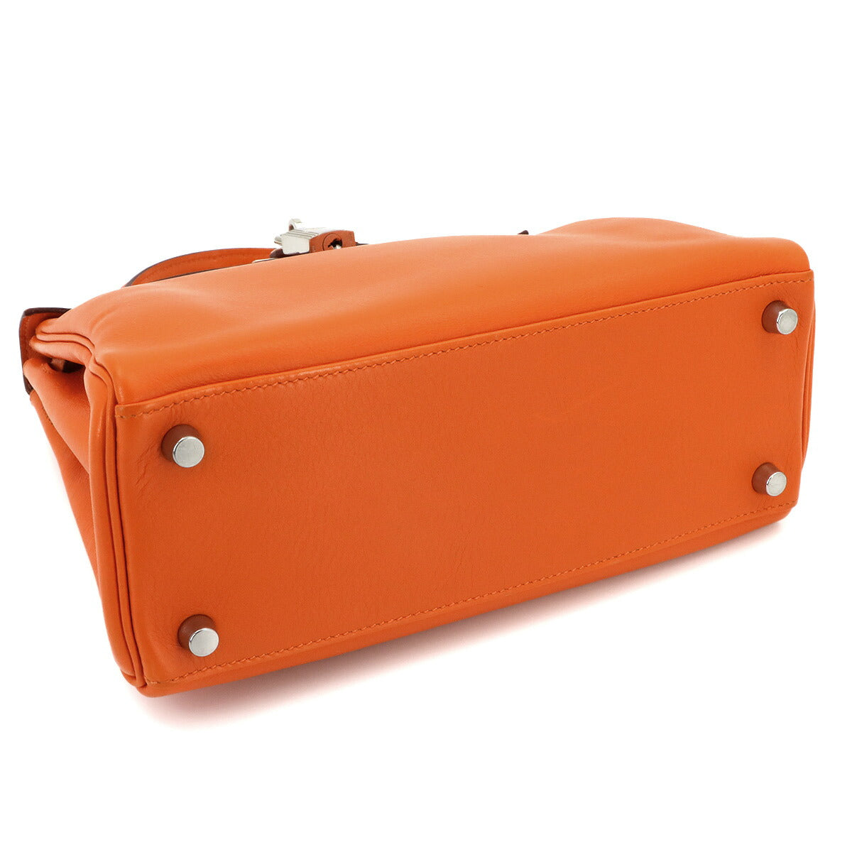 Kelly 25 Hand Shoulder Bag Veau Swift Orange Purse