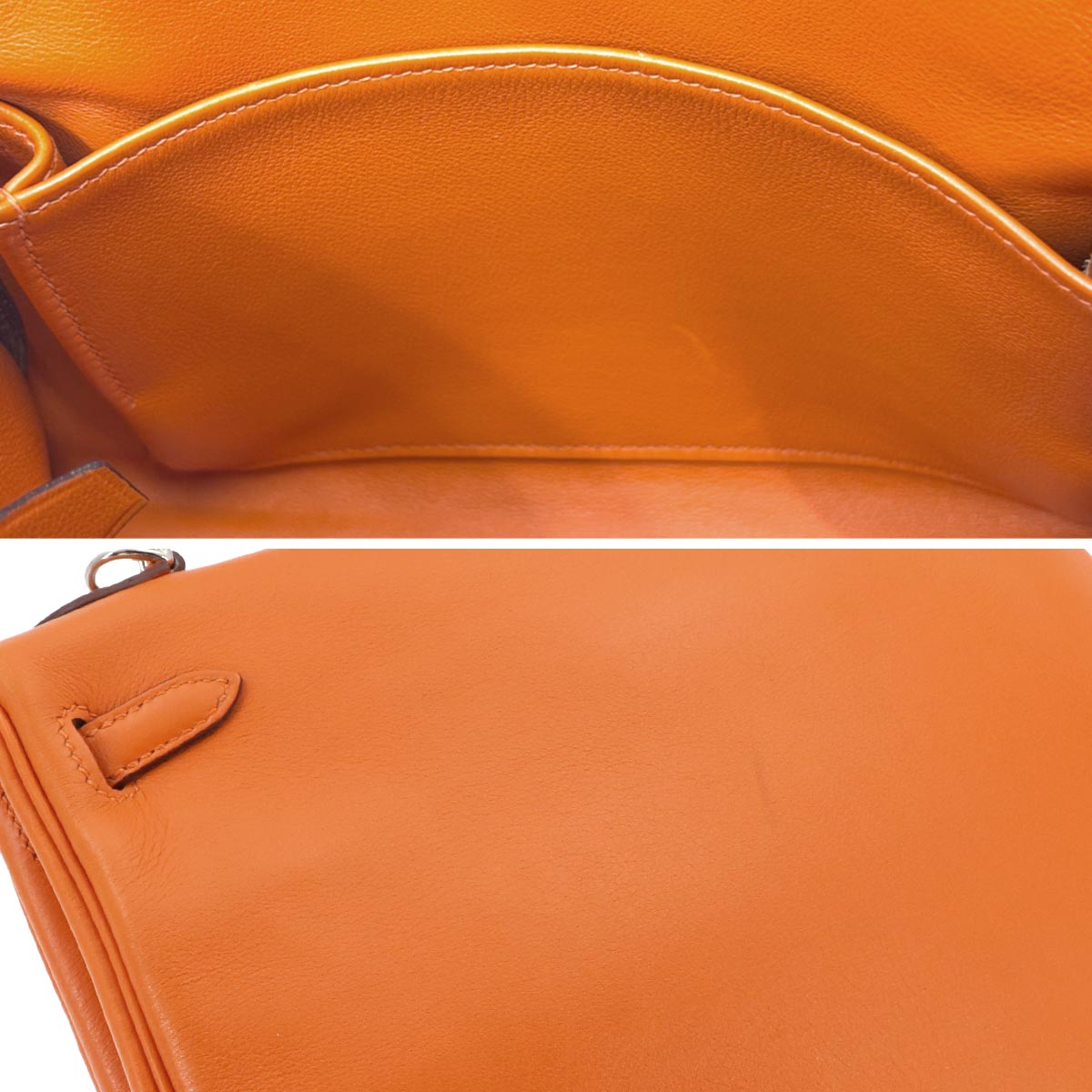Kelly 25 Hand Shoulder Bag Veau Swift Orange Purse