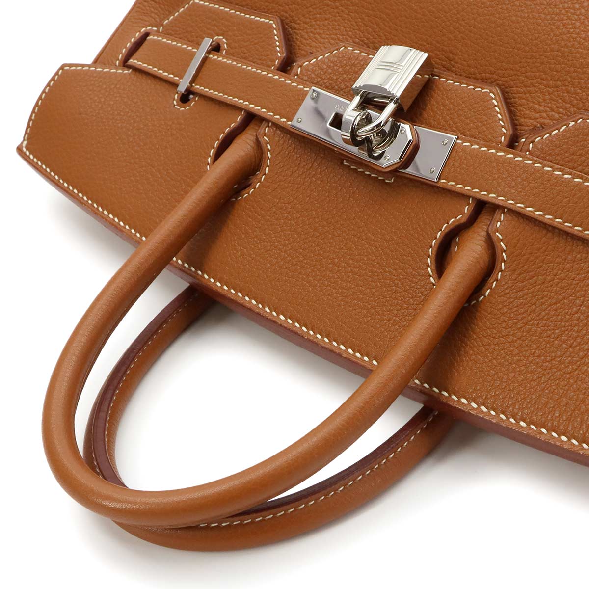 Haut a Courroies 32 Veau Togo Gold Hand Bag Vintage