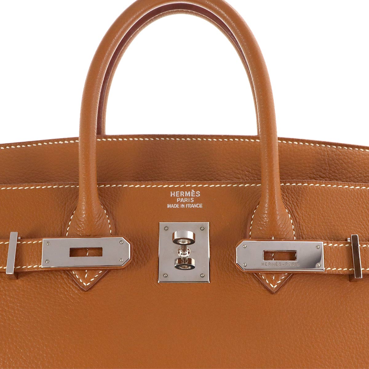 Haut a Courroies 32 Veau Togo Gold Hand Bag Vintage
