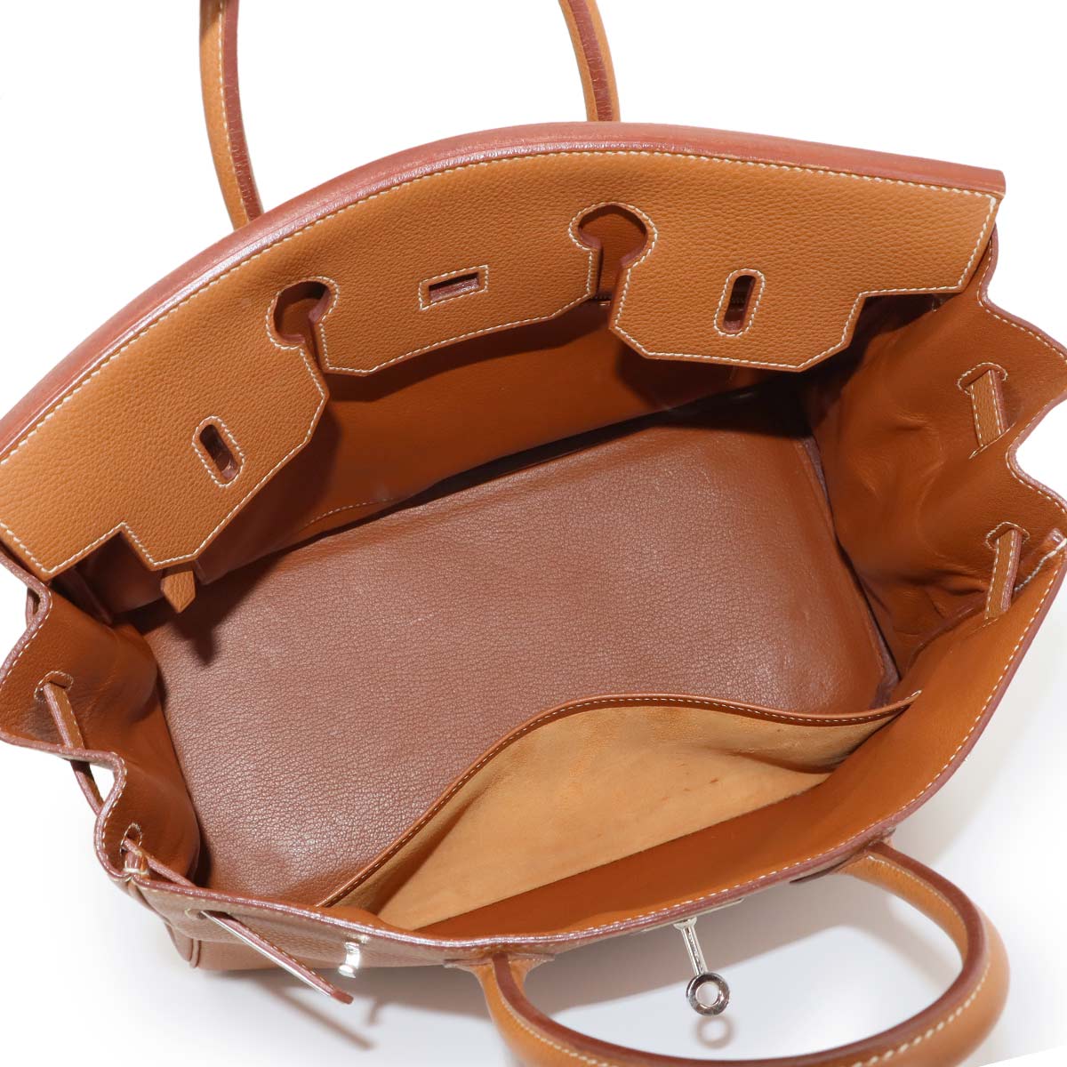 Haut a Courroies 32 Veau Togo Gold Hand Bag Vintage