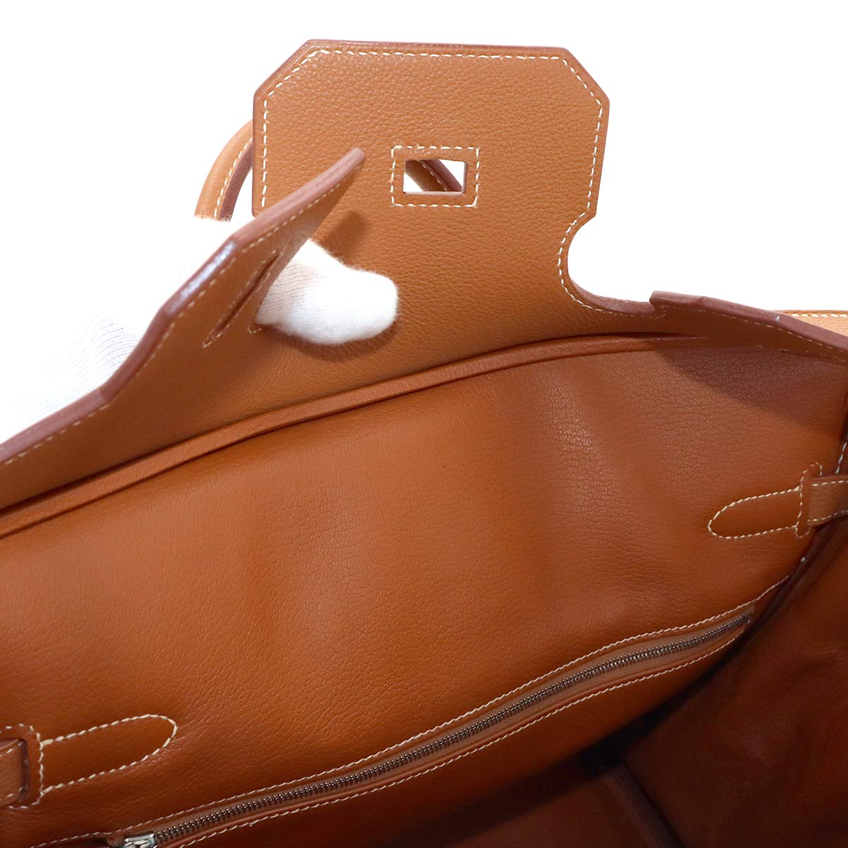 Haut a Courroies 32 Veau Togo Gold Hand Bag Vintage