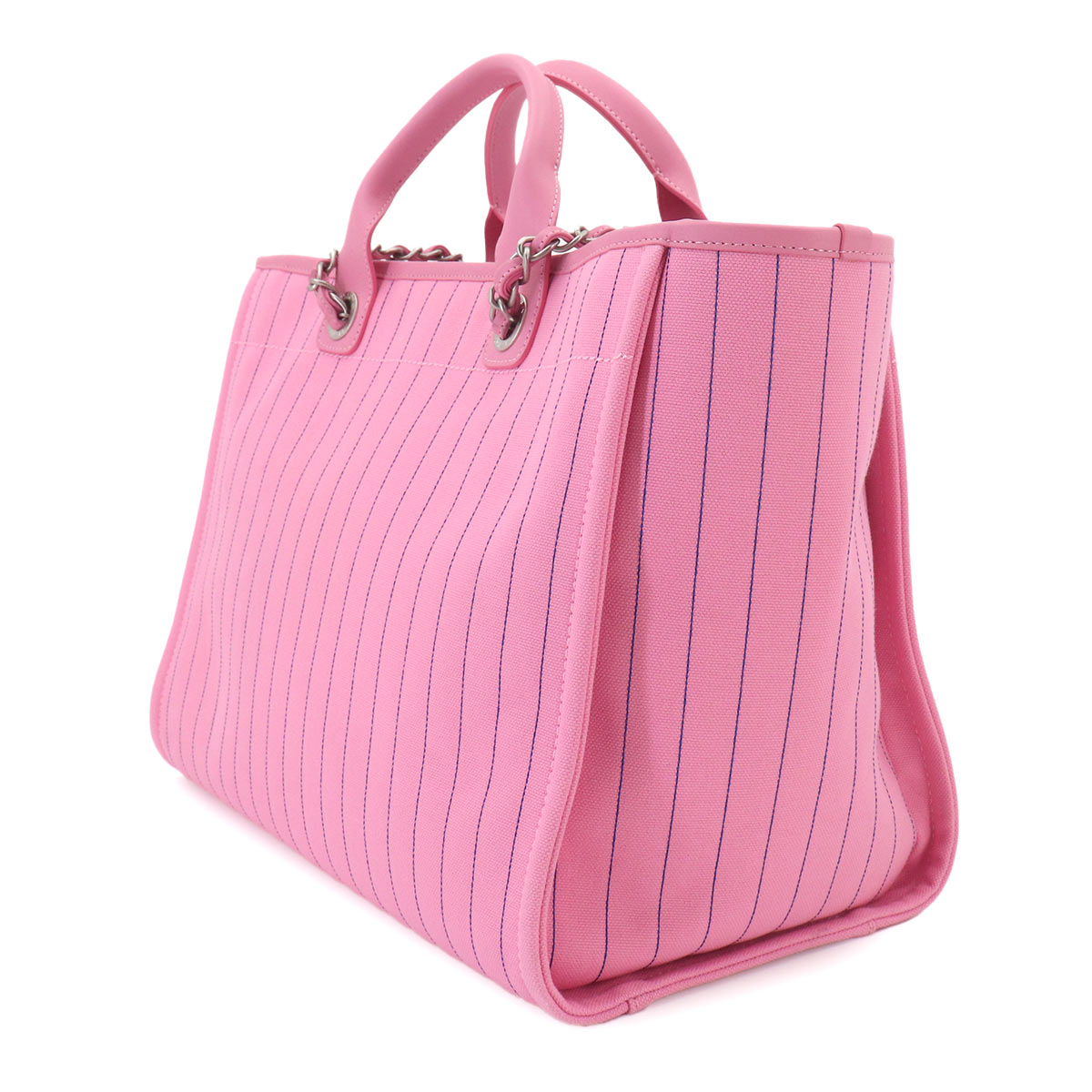 Deauville GM Tote Chain Shoulder Bag Pink Blue A93786