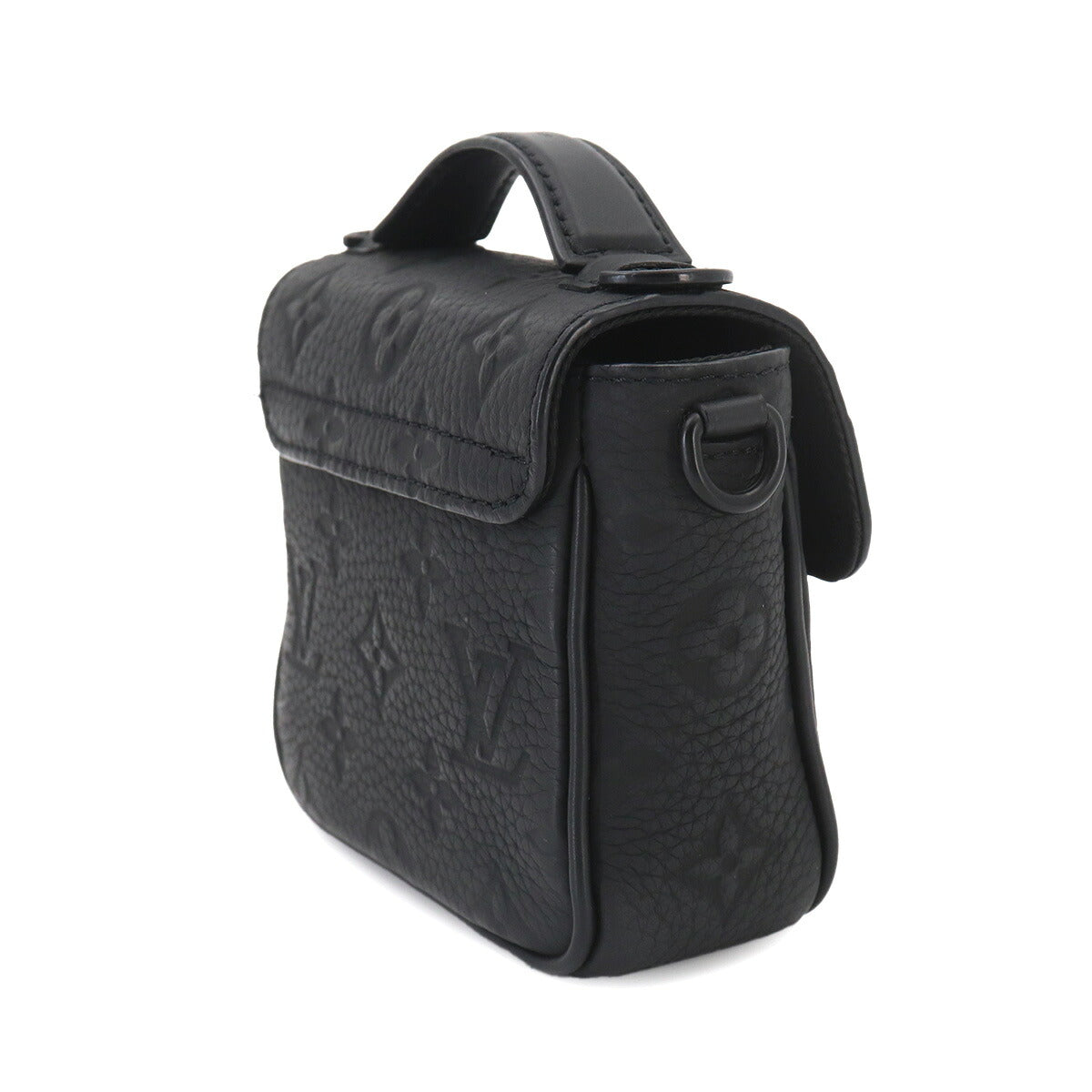Monogram Taurillon Pico S Lock Shoulder Bag Black M83148