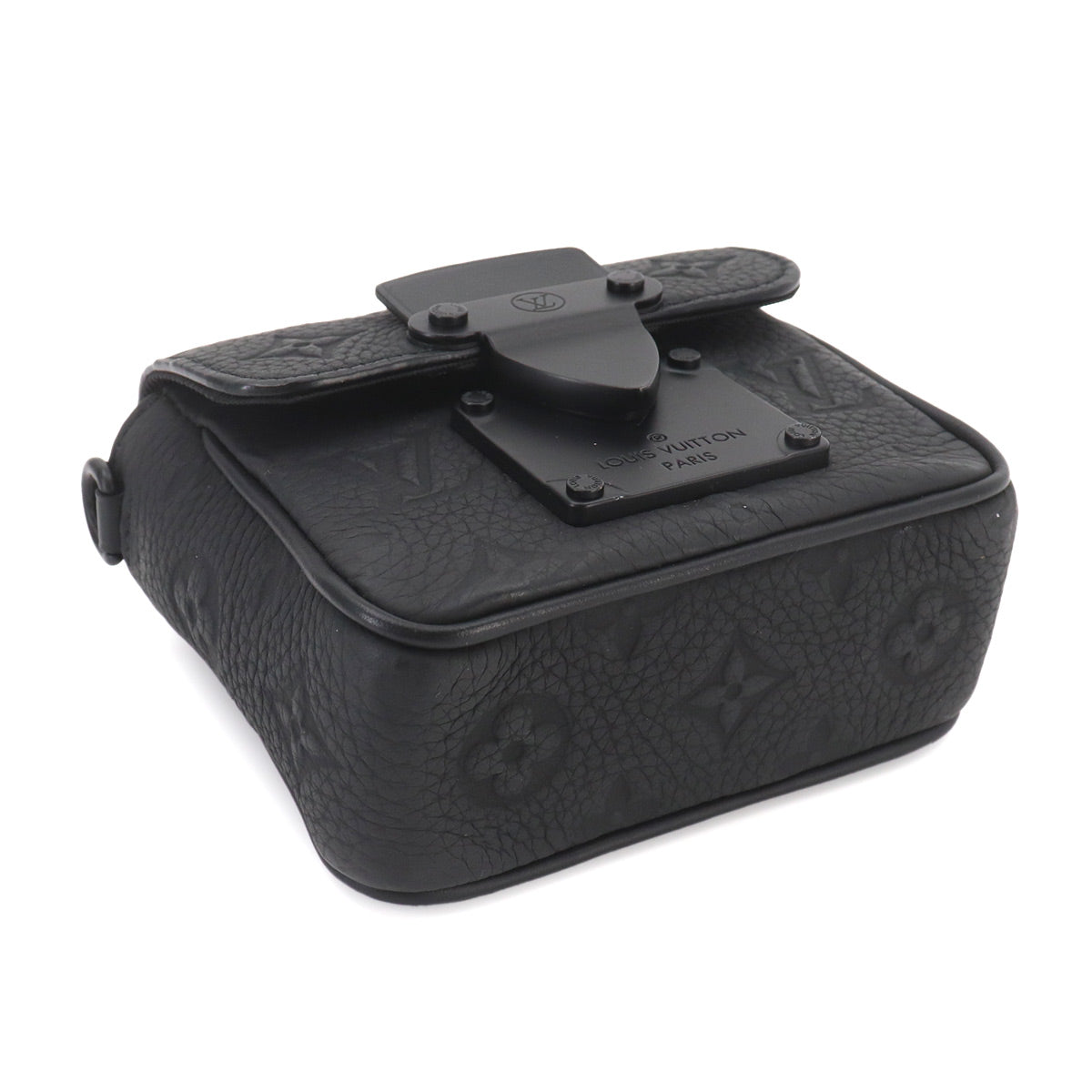 Monogram Taurillon Pico S Lock Shoulder Bag Black M83148