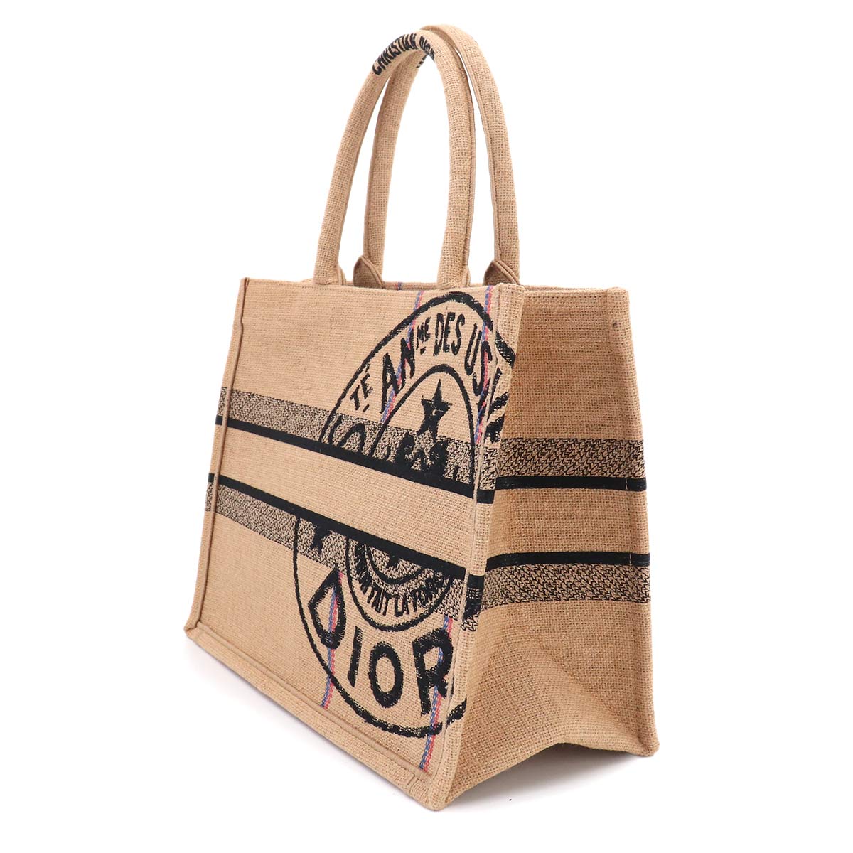 Union Book Tote Medium Bag Jute Canvas Beige M1296ZRUW