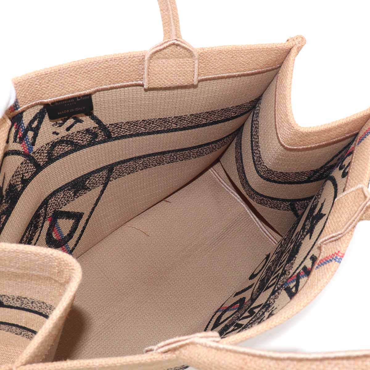Union Book Tote Medium Bag Jute Canvas Beige M1296ZRUW