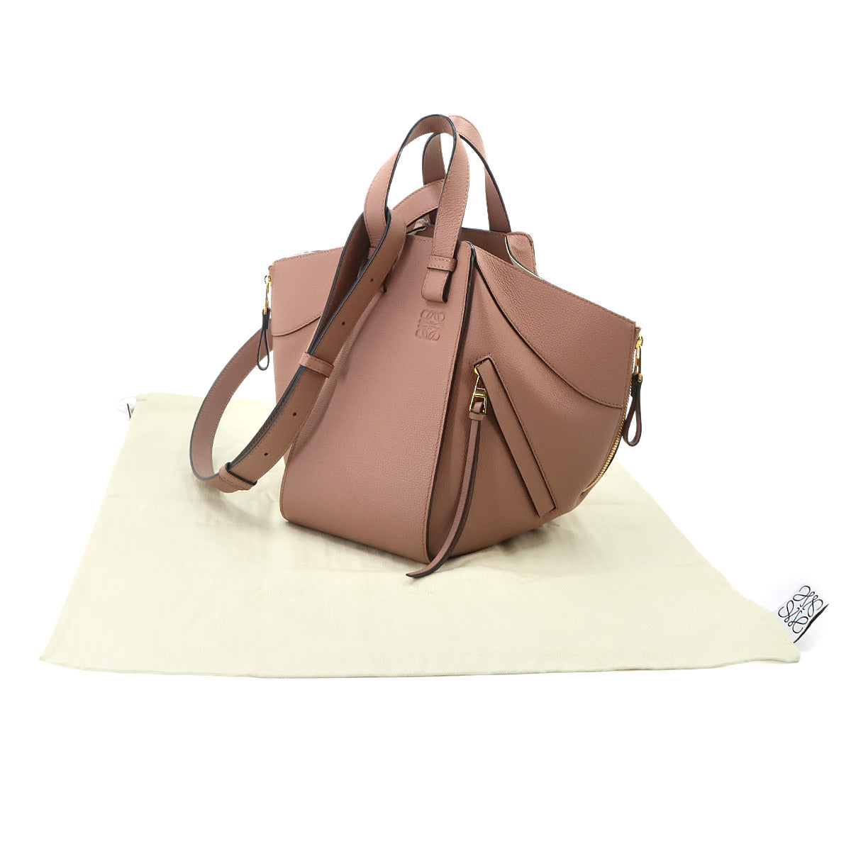 Hammock Small Hand Shoulder Bag Leather Dark Blush Pink