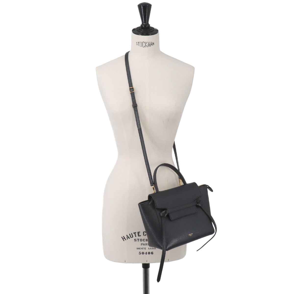 Belt Bag Nano Hand Shoulder Bag Leather Black 189003
