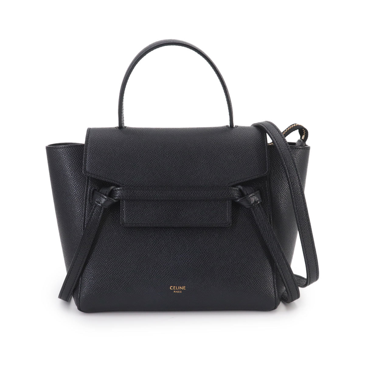 Belt Bag Nano Hand Shoulder Bag Leather Black 189003