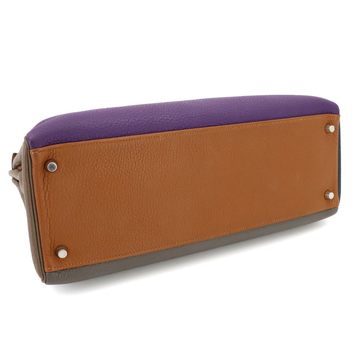 Kelly 35 Arlequin Taurillon Clemence Violet Hand Shoulder Bag