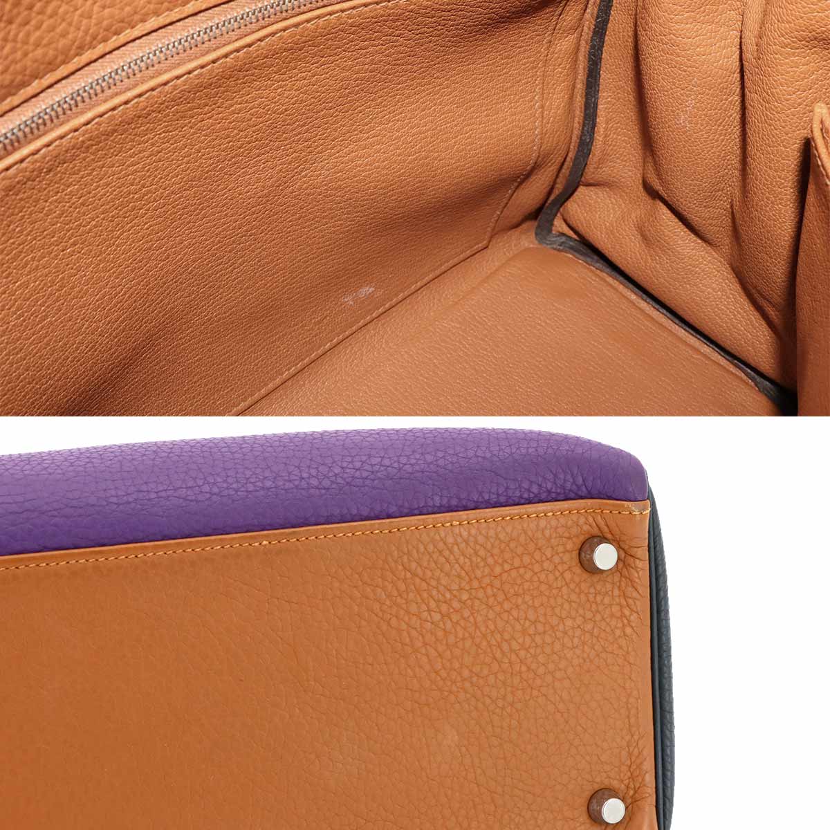 Kelly 35 Arlequin Taurillon Clemence Violet Hand Shoulder Bag
