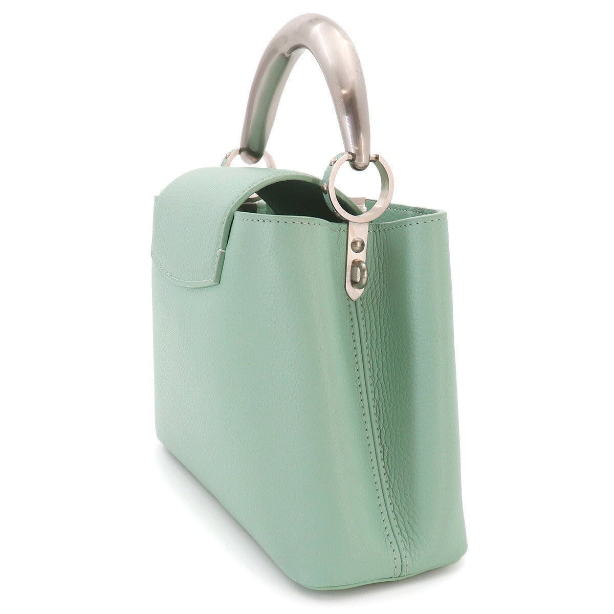 Capucines BB 2way Hand Shoulder Bag Leather Light green