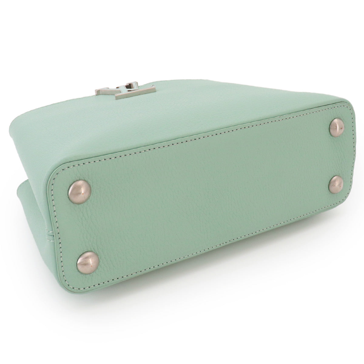 Capucines BB 2way Hand Shoulder Bag Leather Light green