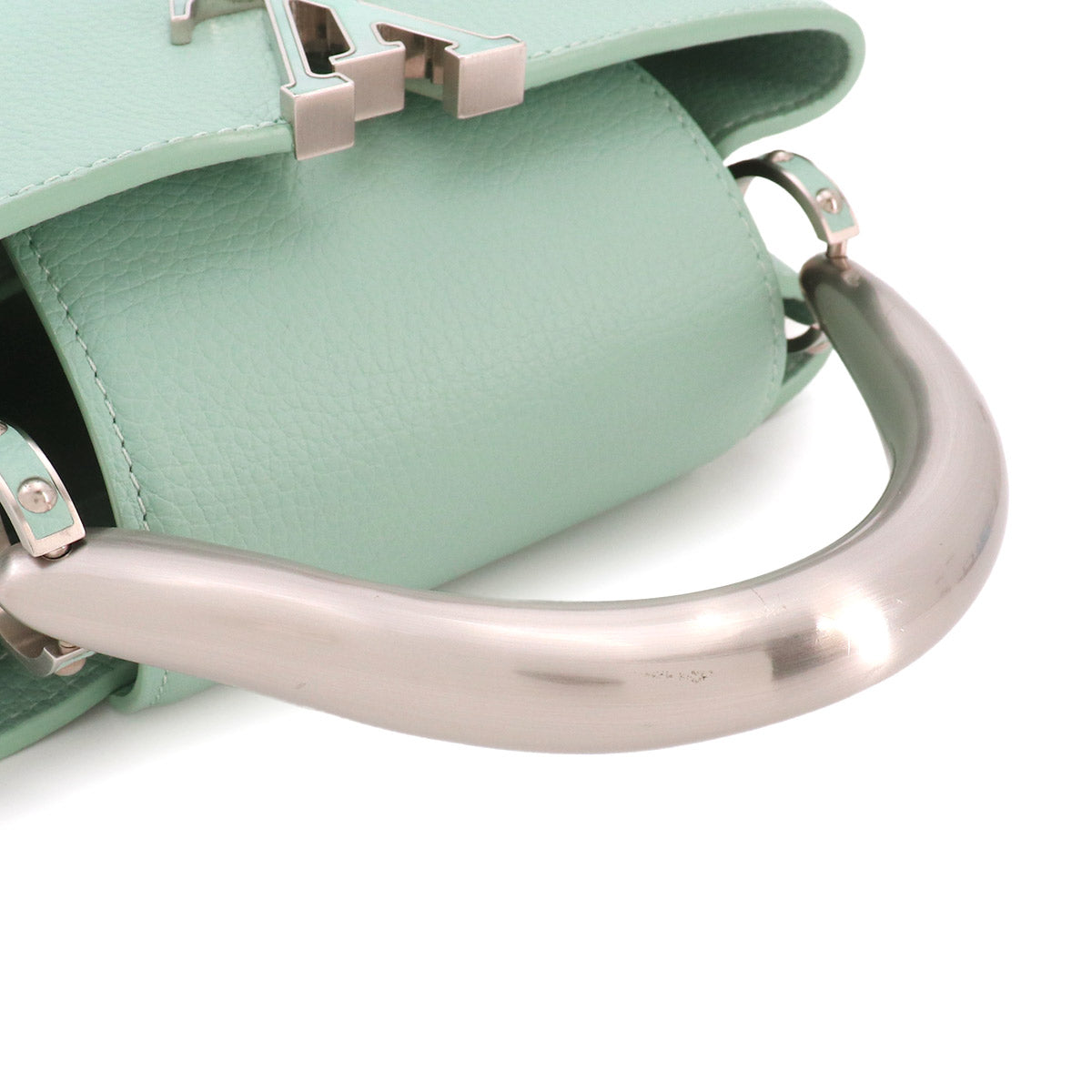 Capucines BB 2way Hand Shoulder Bag Leather Light green