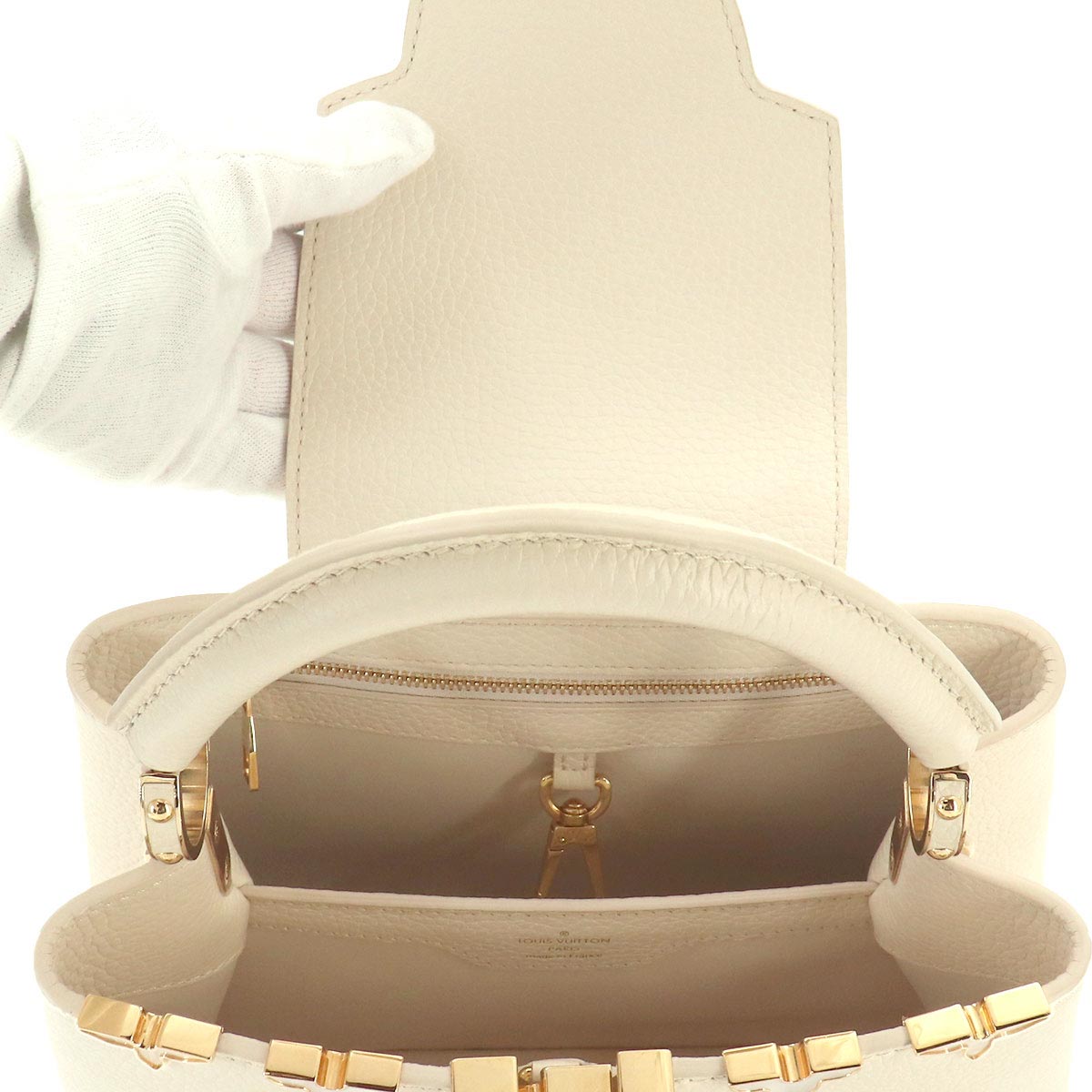 Capucines BB Hand Shoulder Bag Leather Creme Nacre M23331