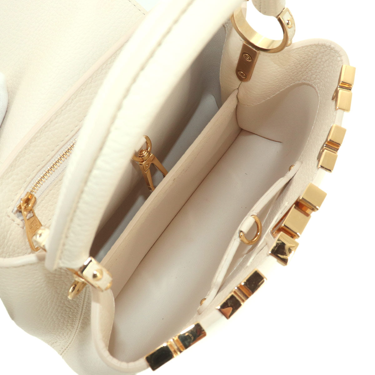 Capucines BB Hand Shoulder Bag Leather Creme Nacre M23331