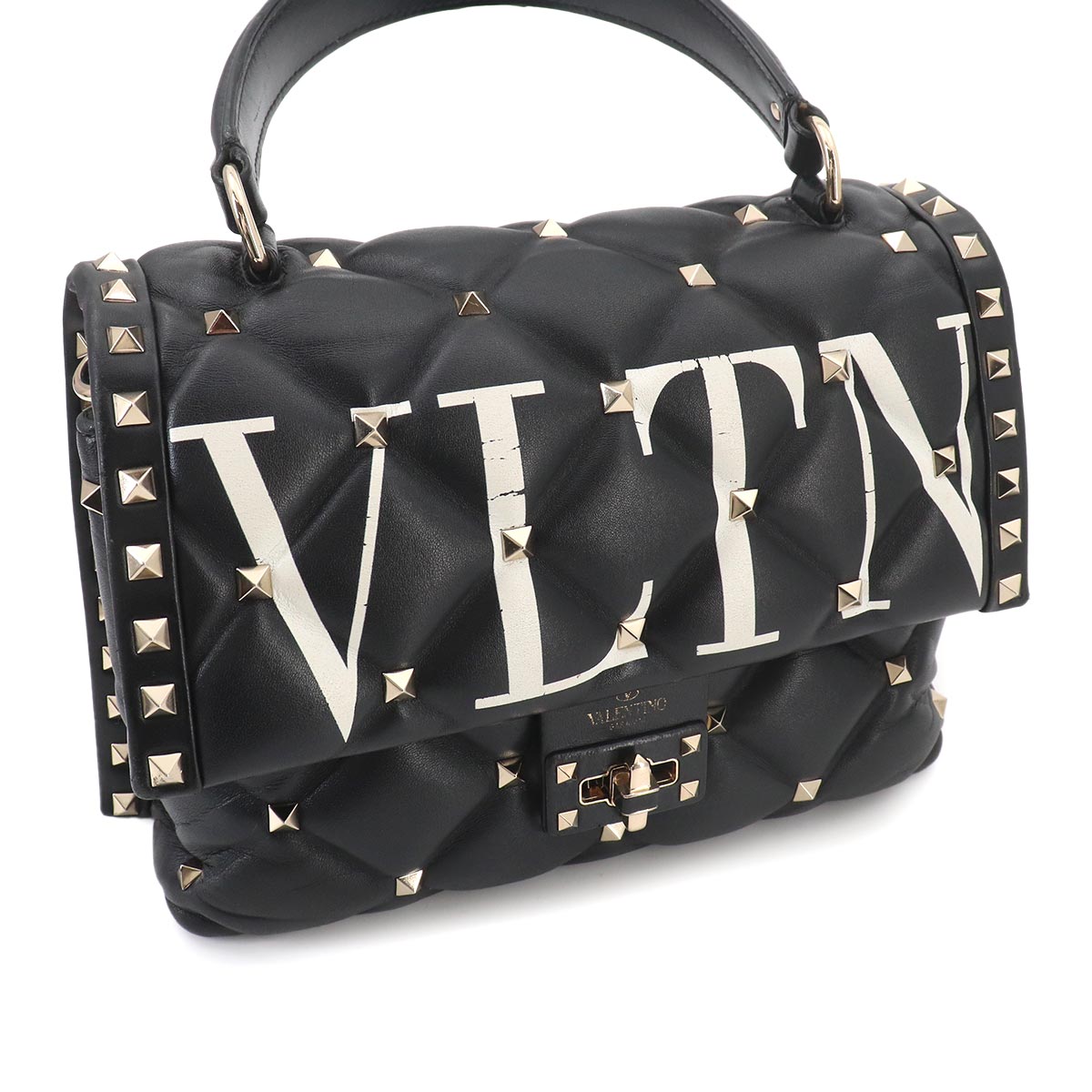 Candy Studs VLTN 2way Hand Shoulder Bag Leather