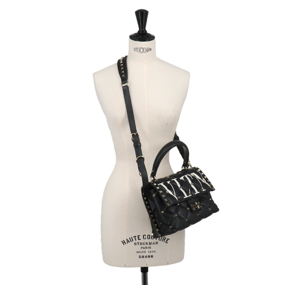 Candy Studs VLTN 2way Hand Shoulder Bag Leather