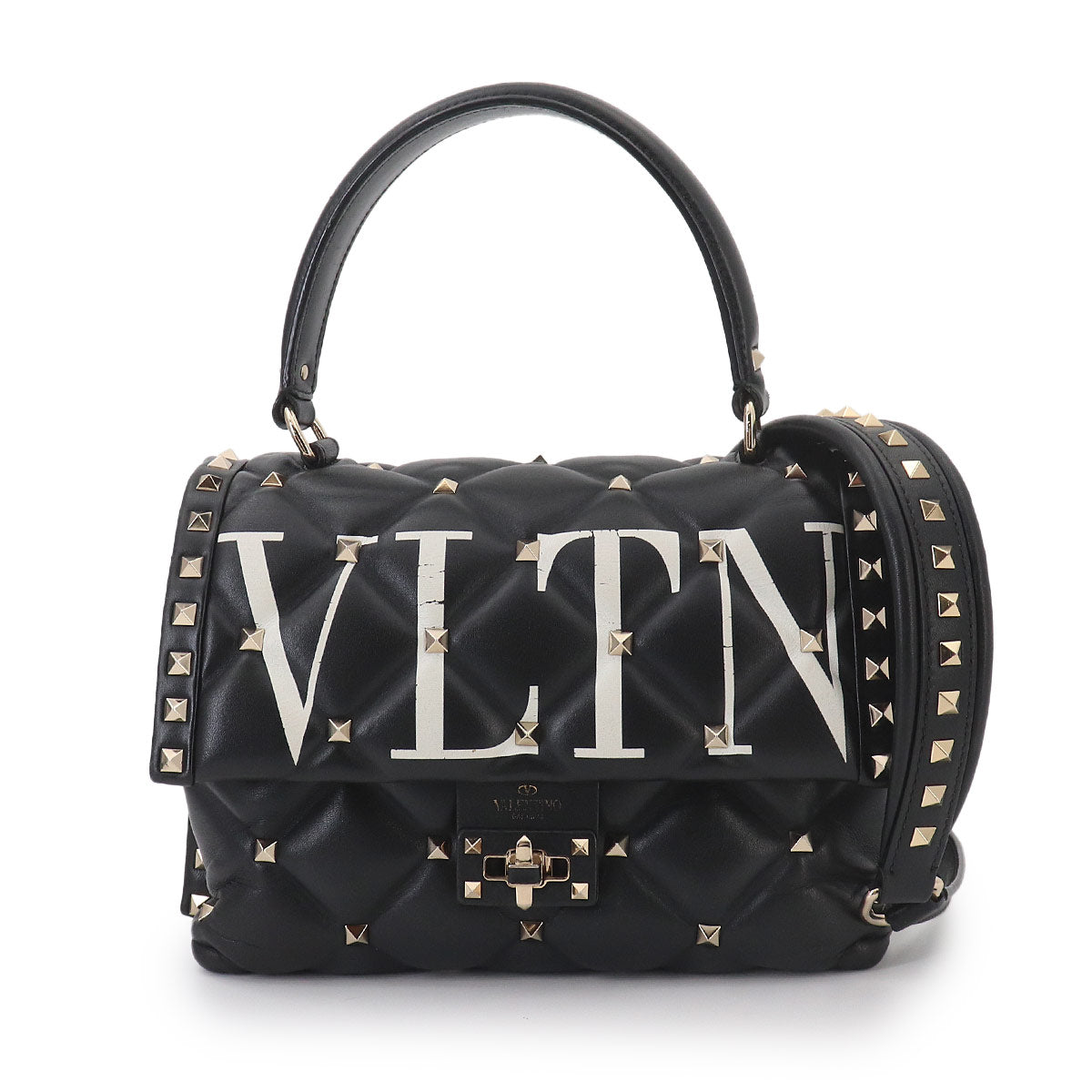 Candy Studs VLTN 2way Hand Shoulder Bag Leather