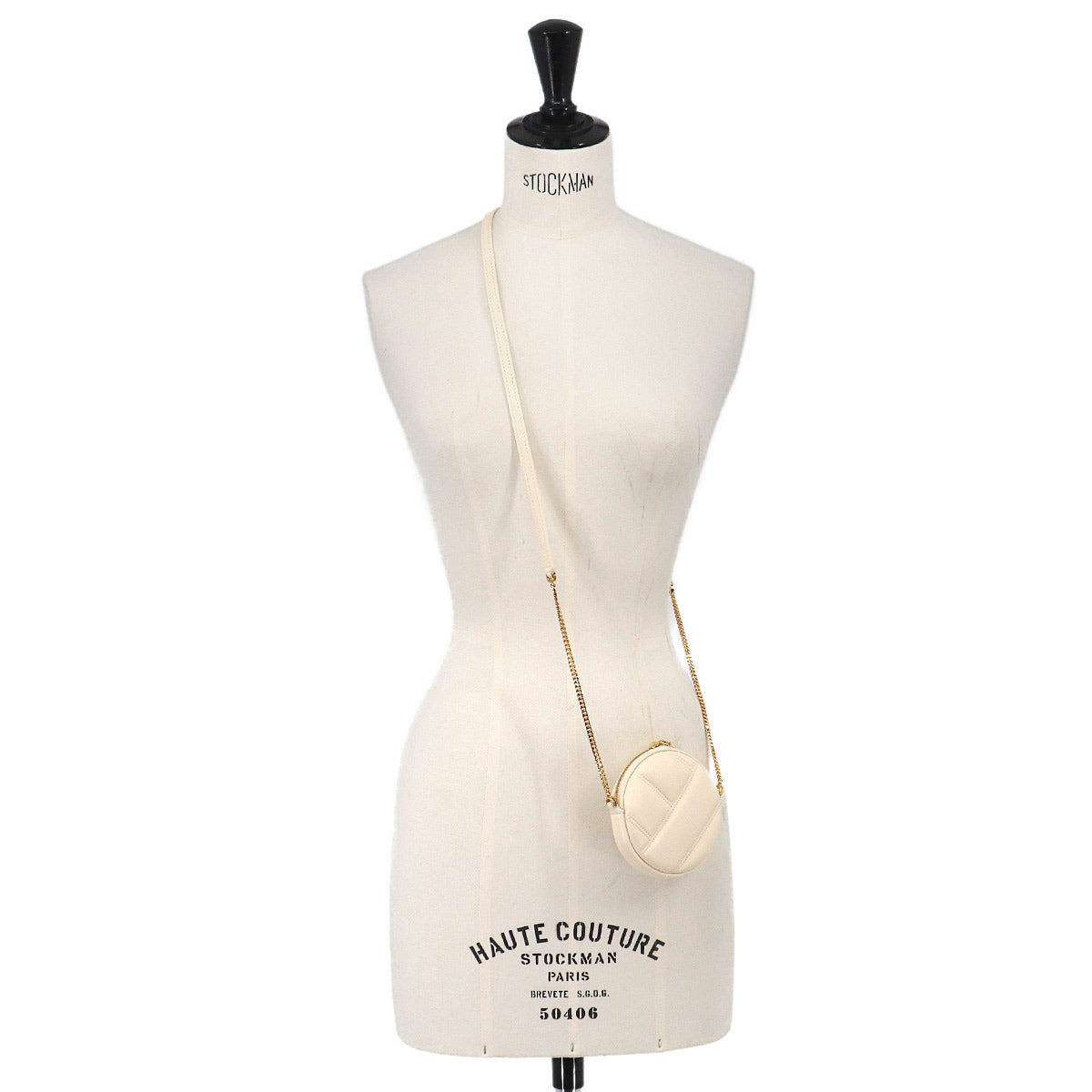 Serpenti Cabochon Mini Shoulder Bag Leather White