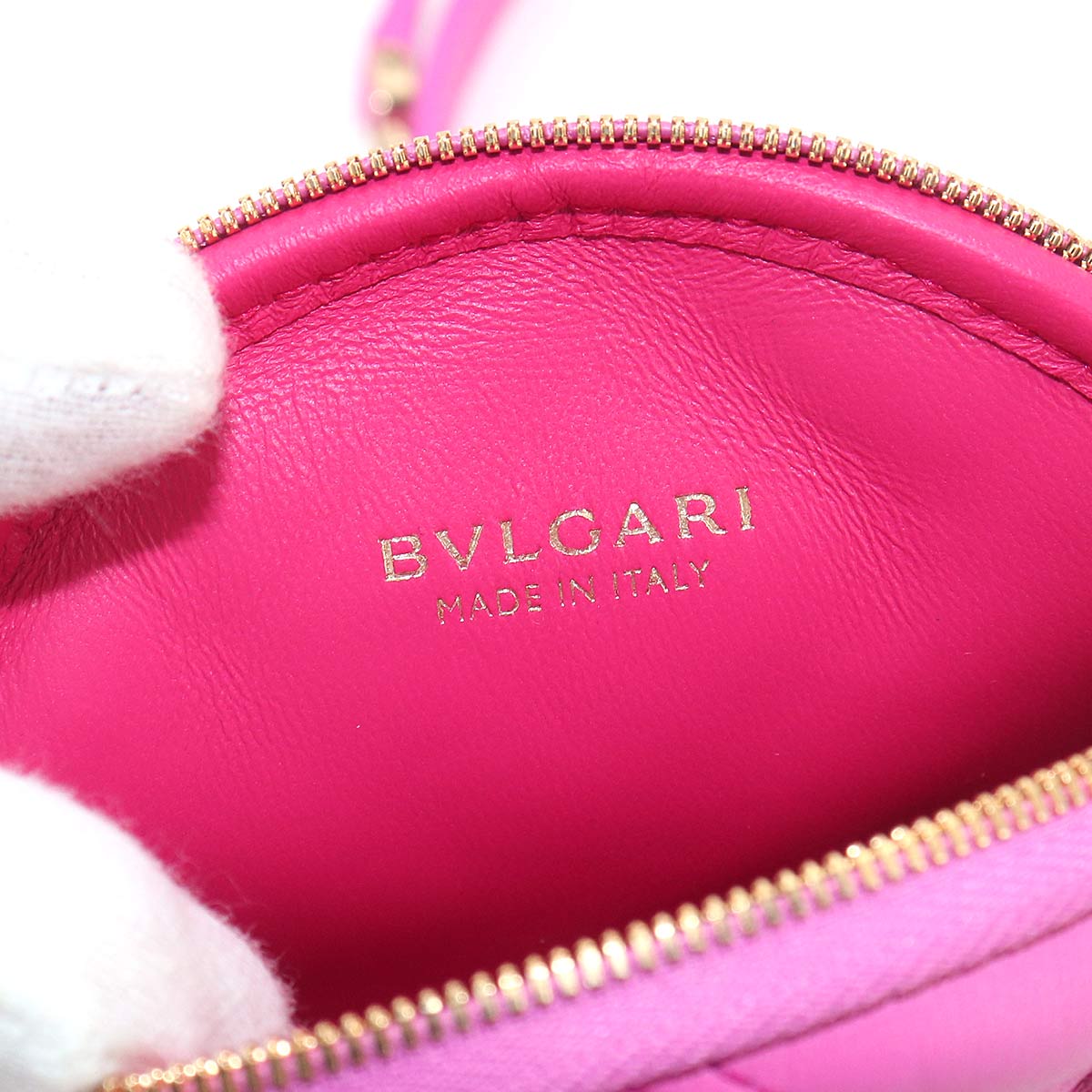 Serpenti Cabochon Mini Shoulder Bag Leather Pink