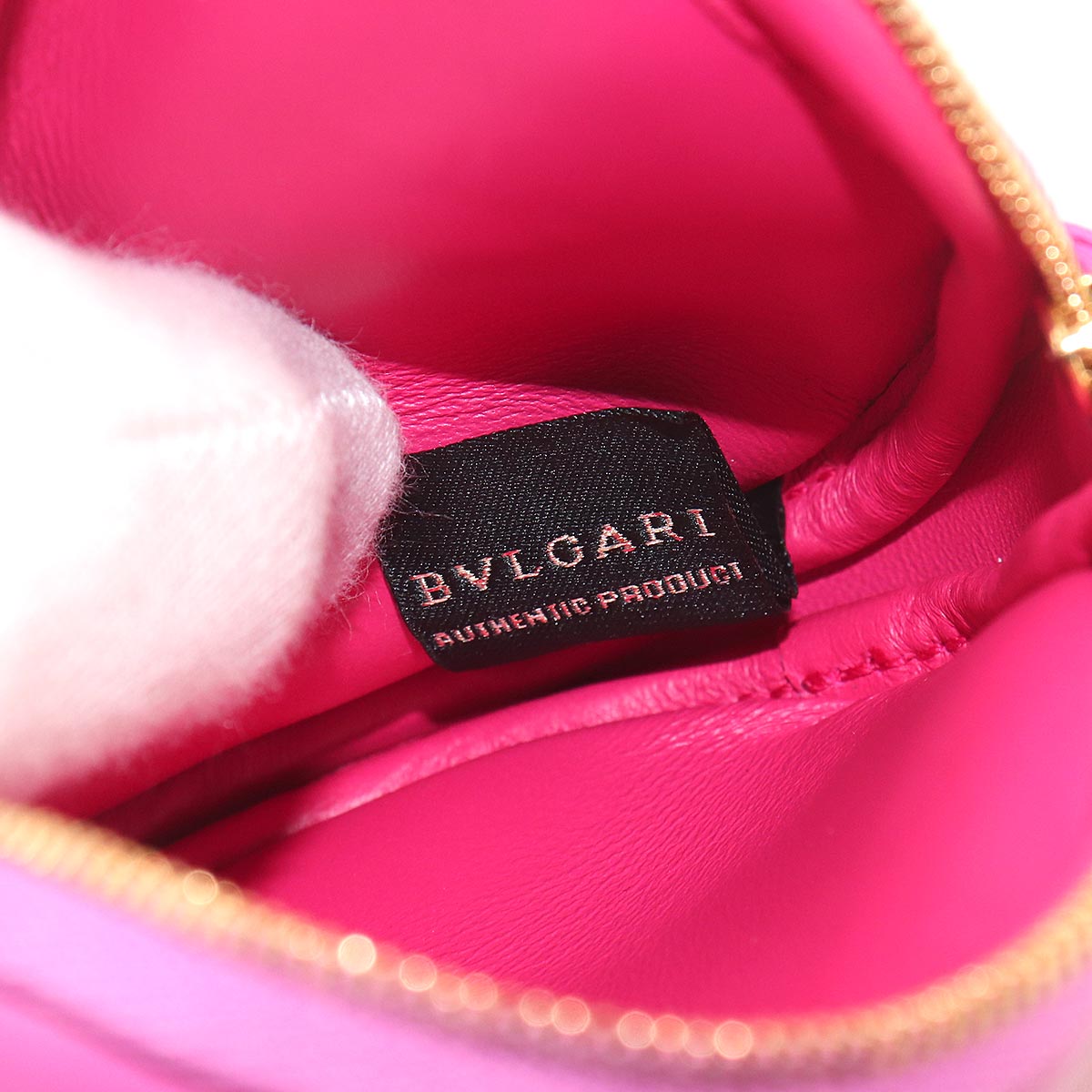 Serpenti Cabochon Mini Shoulder Bag Leather Pink