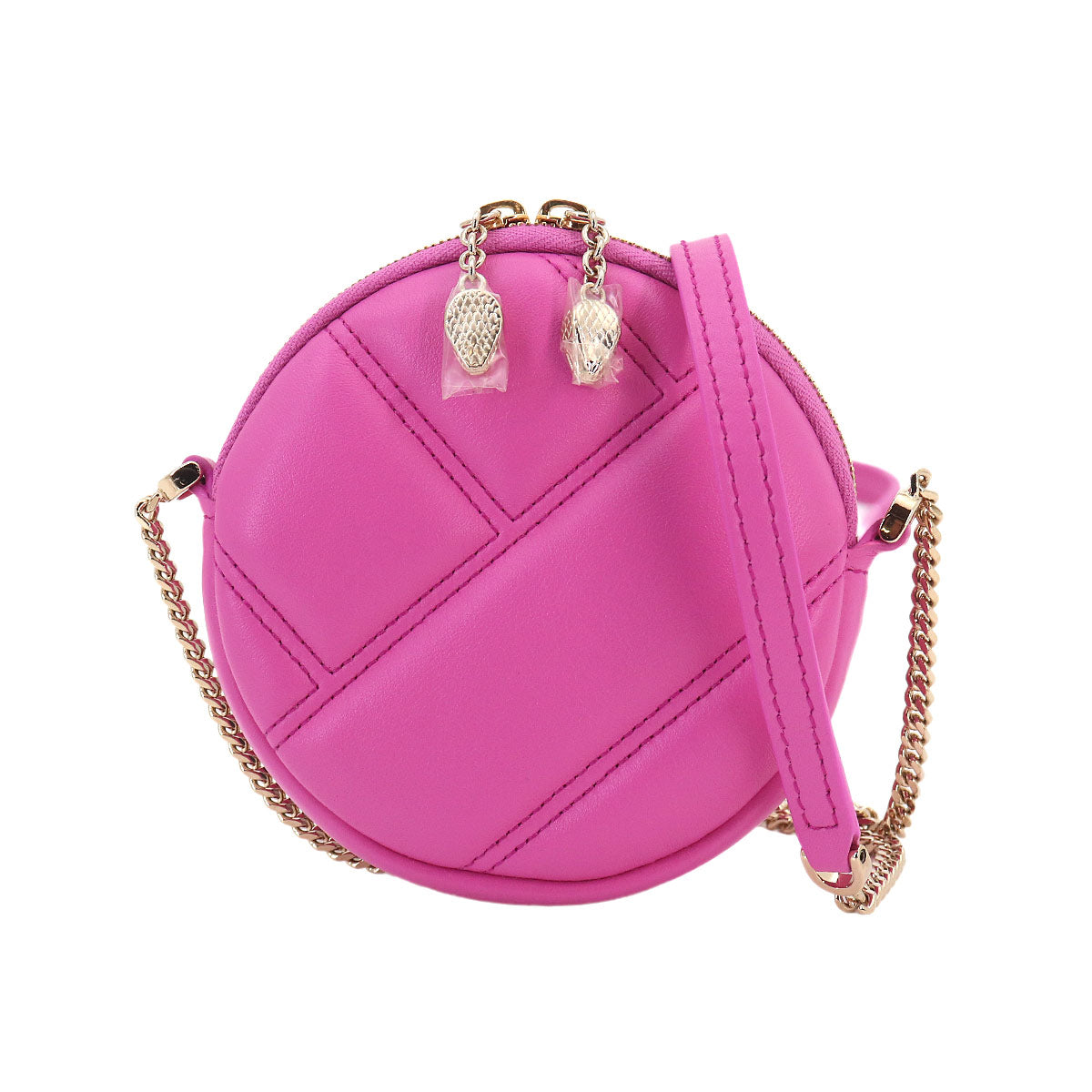 Serpenti Cabochon Mini Shoulder Bag Leather Pink