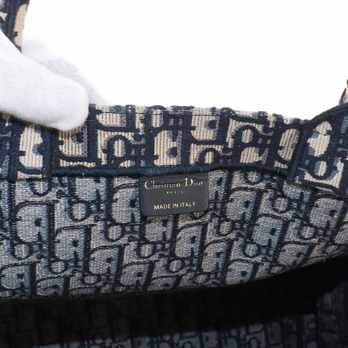 Book Tote Large Bag Oblique Canvas Navy M1286ZRIW