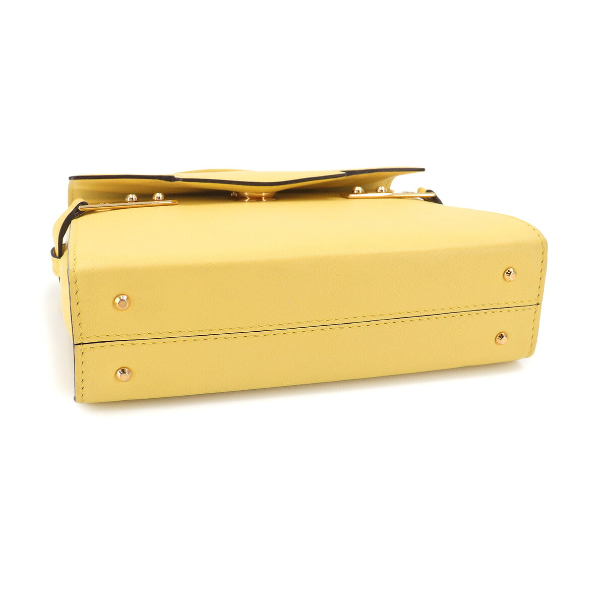 Tempete PM Hand Shoulder Bag Leather Yellow Purse