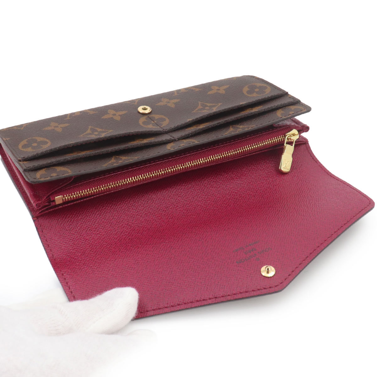 Monogram Sarah Wallet Brown Fuschia M62234 Purse