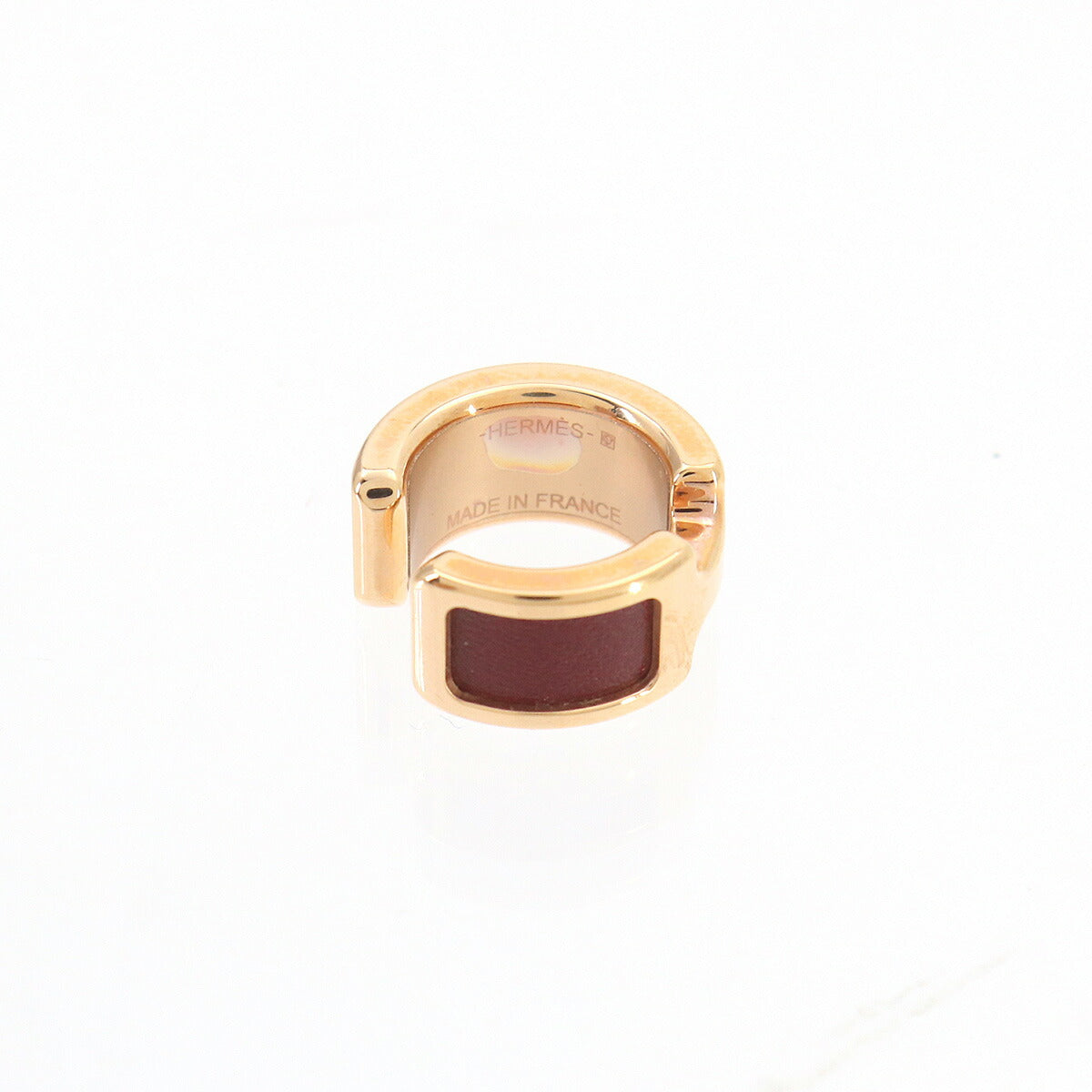Olympe PM Ear Cuff Leather Rouge H Gold Accessory