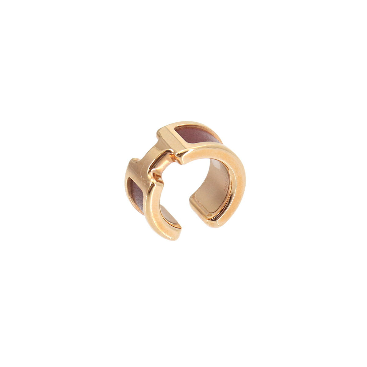 Olympe PM Ear Cuff Leather Rouge H Gold Accessory