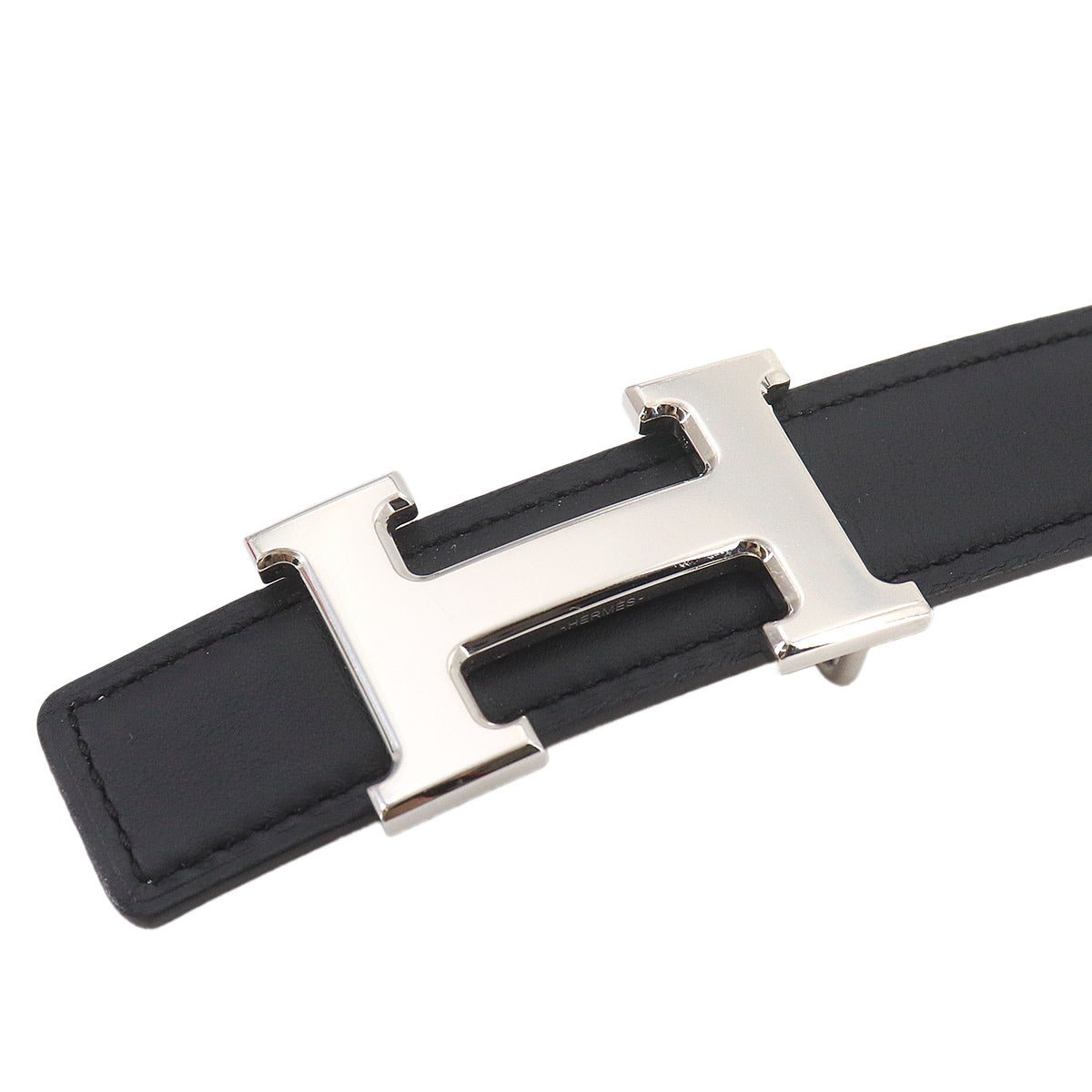 Constance Reversible H Belt Swift Epsom Black Etoupe 75