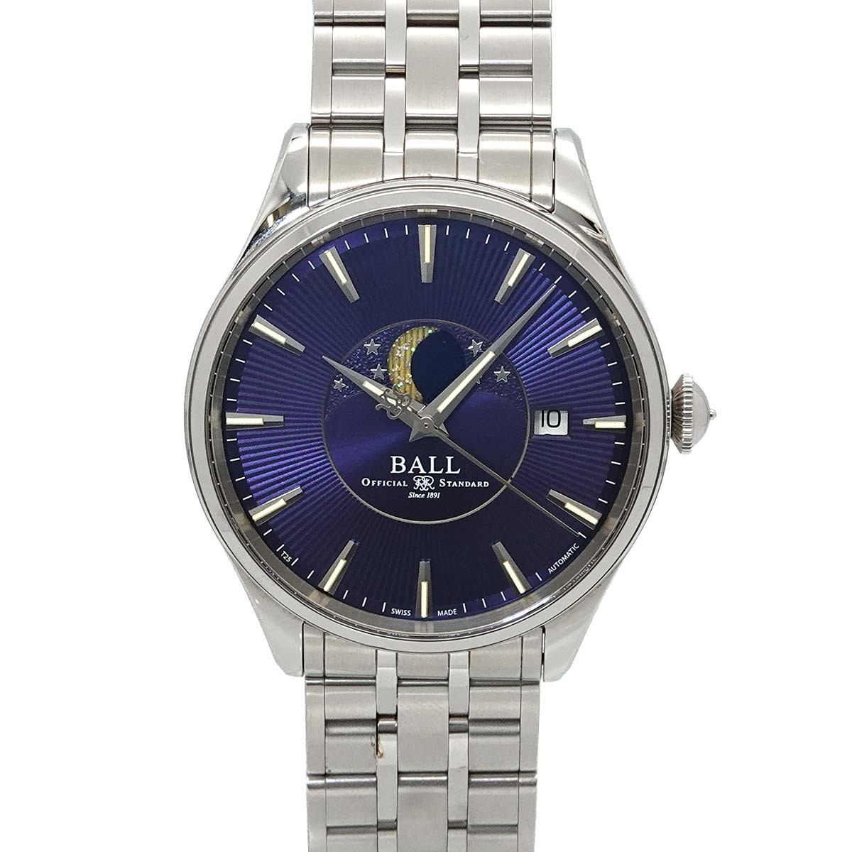 Train Master Moon Phase NM3082D Date Automatic Blue Dial Mens