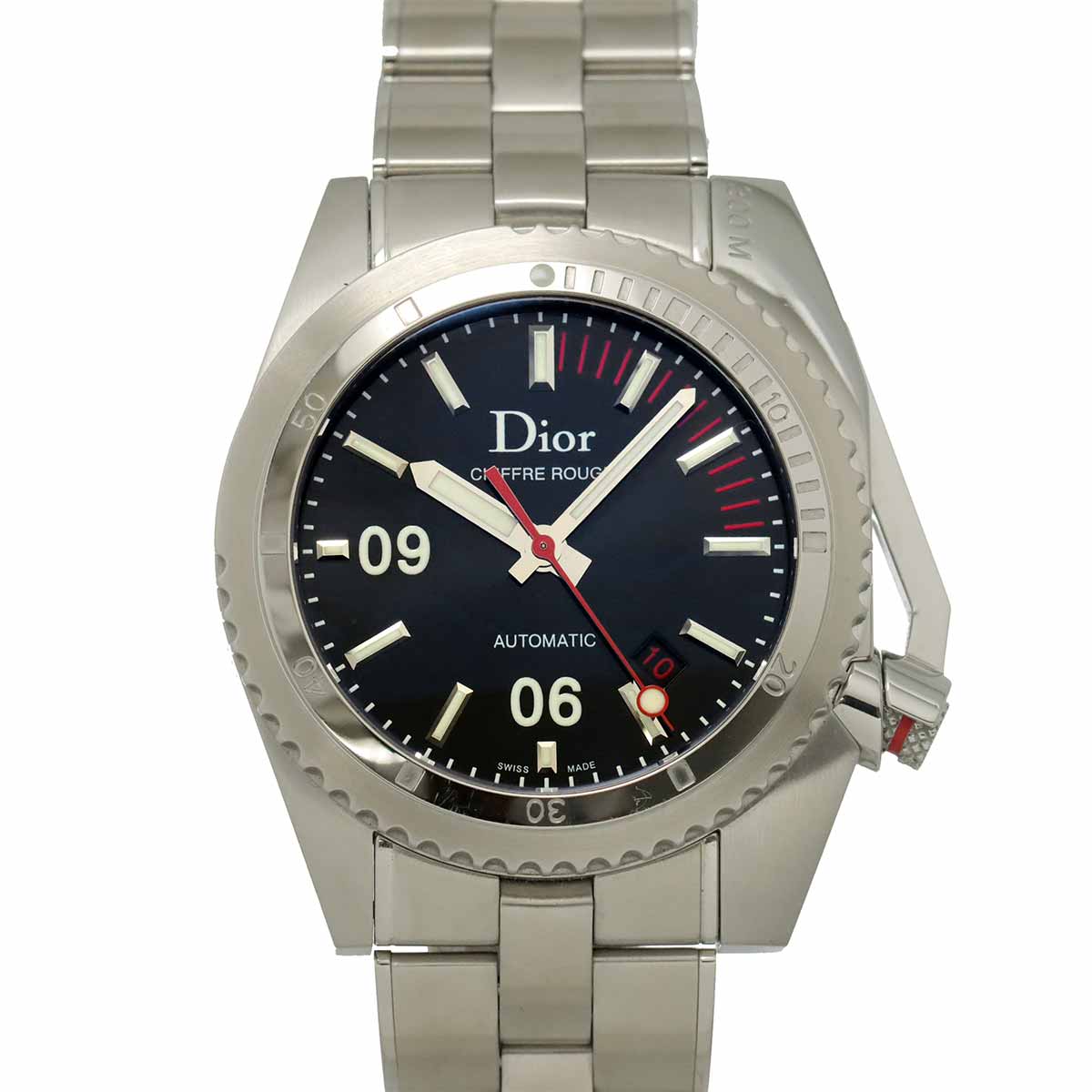 CHIFFRE ROUGE CD085510 Date Black Dial Mens Watch