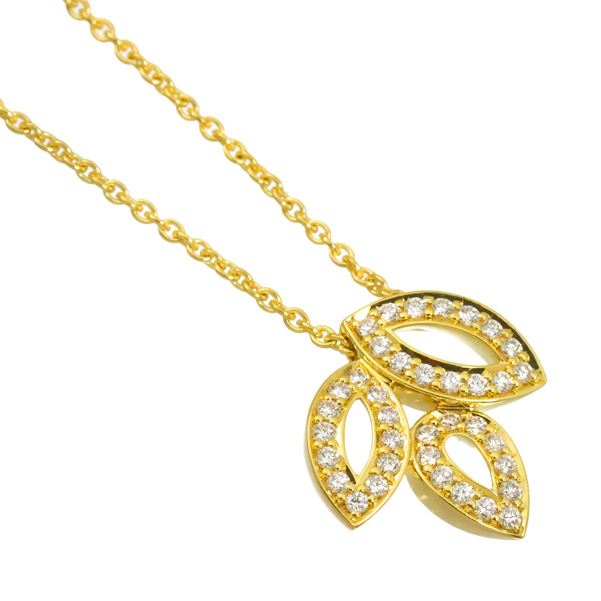 Lily Cluster Mini Diamond Necklace 18K Yellow Gold 750