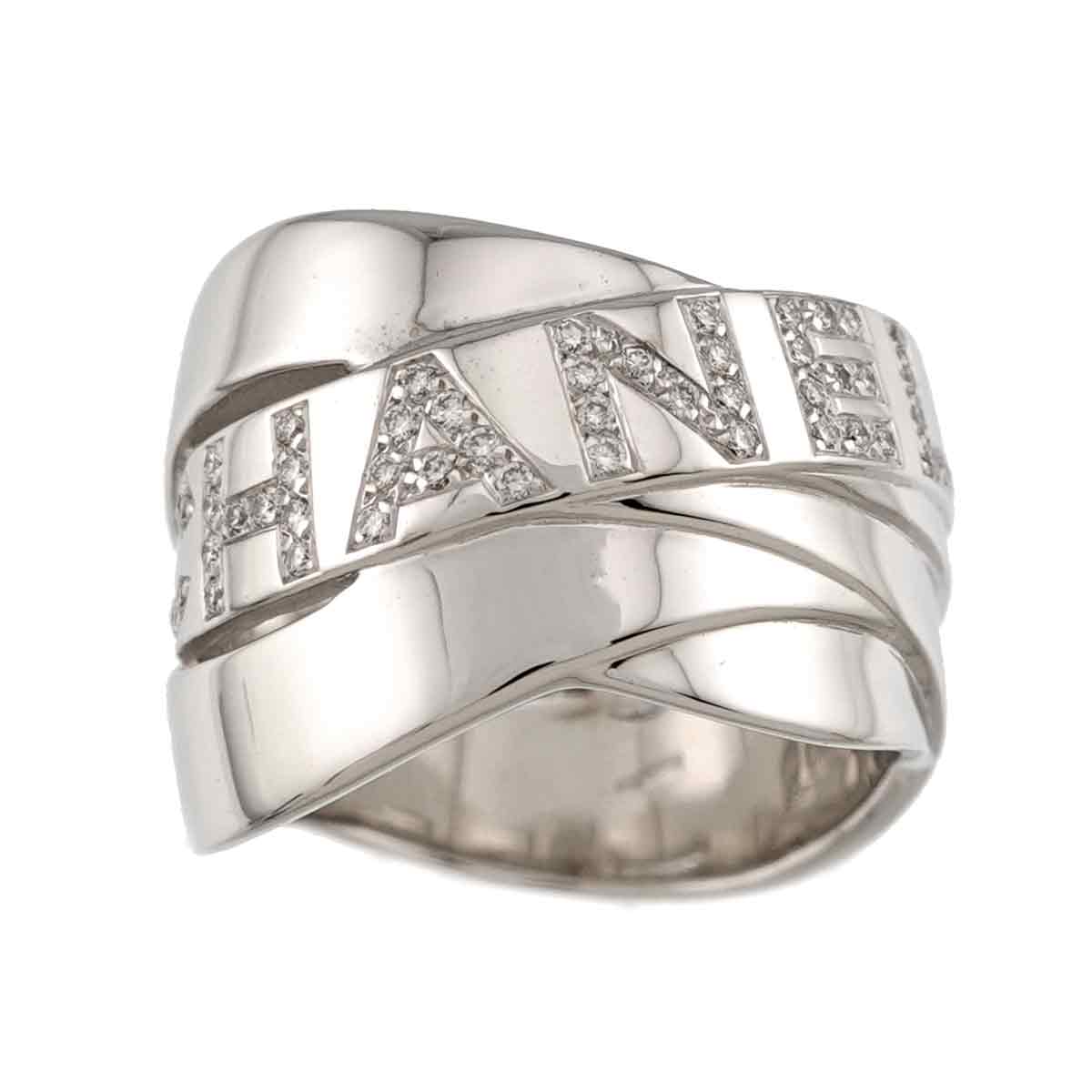 Bolduc Diamond Ring 18K White Gold 750 6(US)