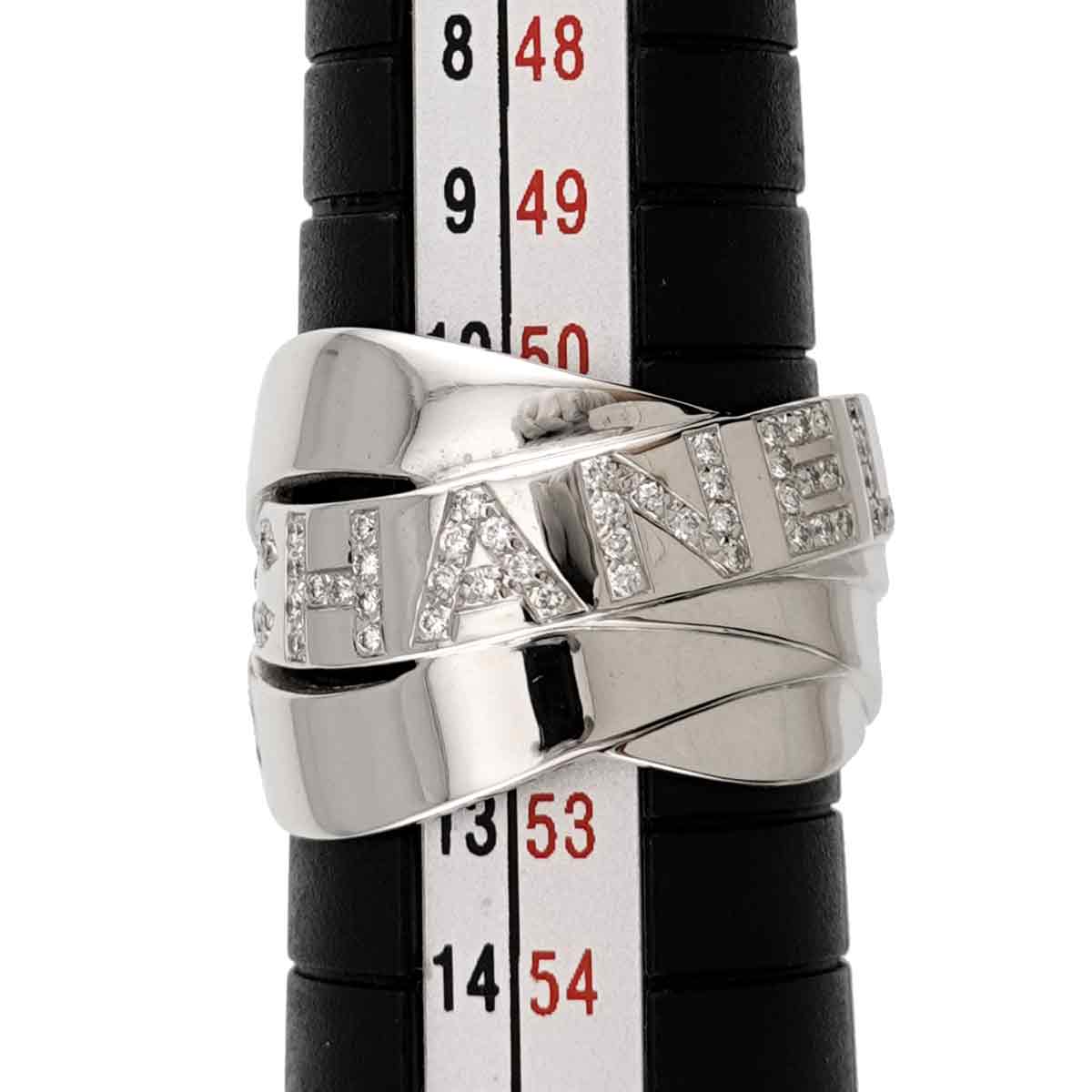 Bolduc Diamond Ring 18K White Gold 750 6(US)