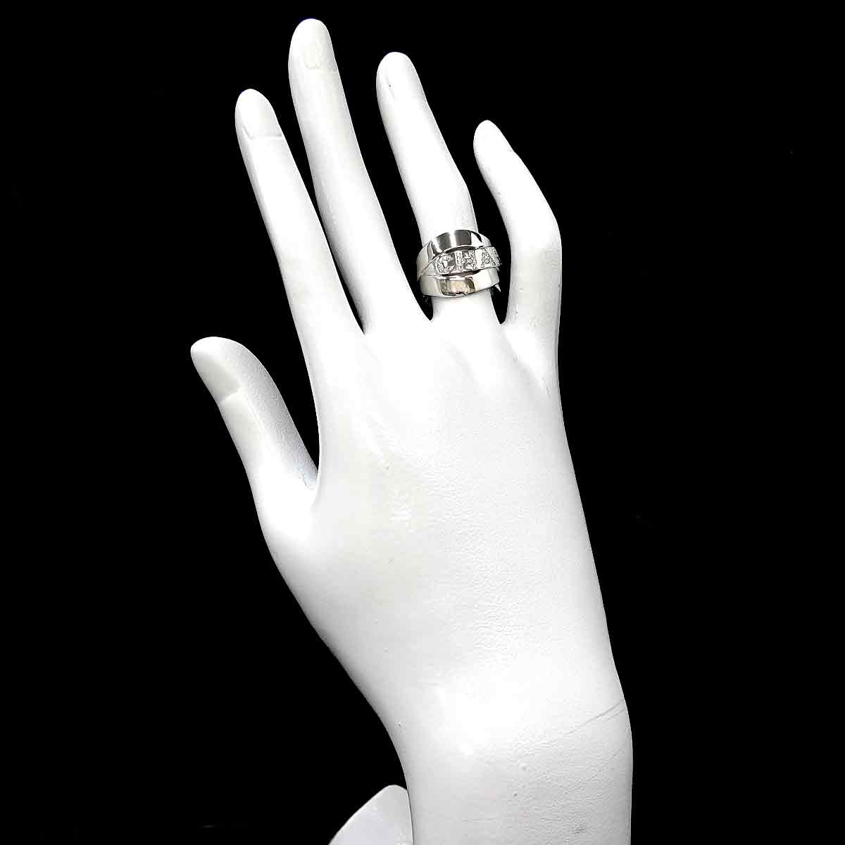 Bolduc Diamond Ring 18K White Gold 750 6(US)
