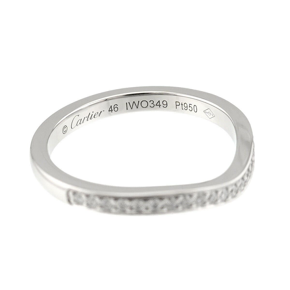Ballerine curve Diamond Ring Pt Pt size46 3.75(US)