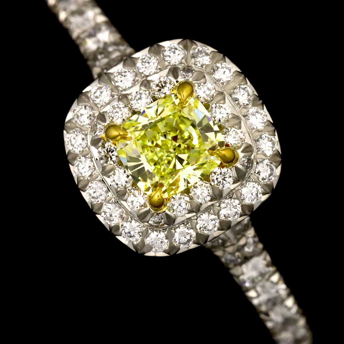 Diamond 0.36ct FY/IF Ring Pt 18K YG Size5.75-6(US)