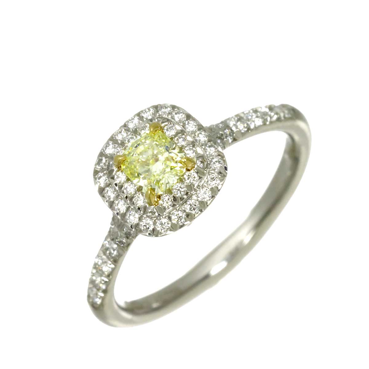 Diamond 0.36ct FY/IF Ring Pt 18K YG Size5.75-6(US)