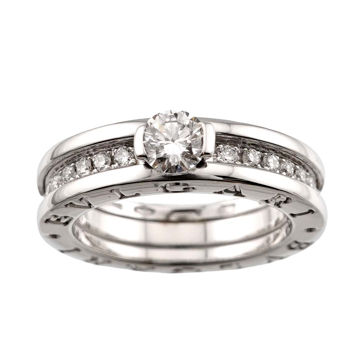Diamond 0.31ct D/VS1 Ring 18K WG size49 4.5-4.75(US)