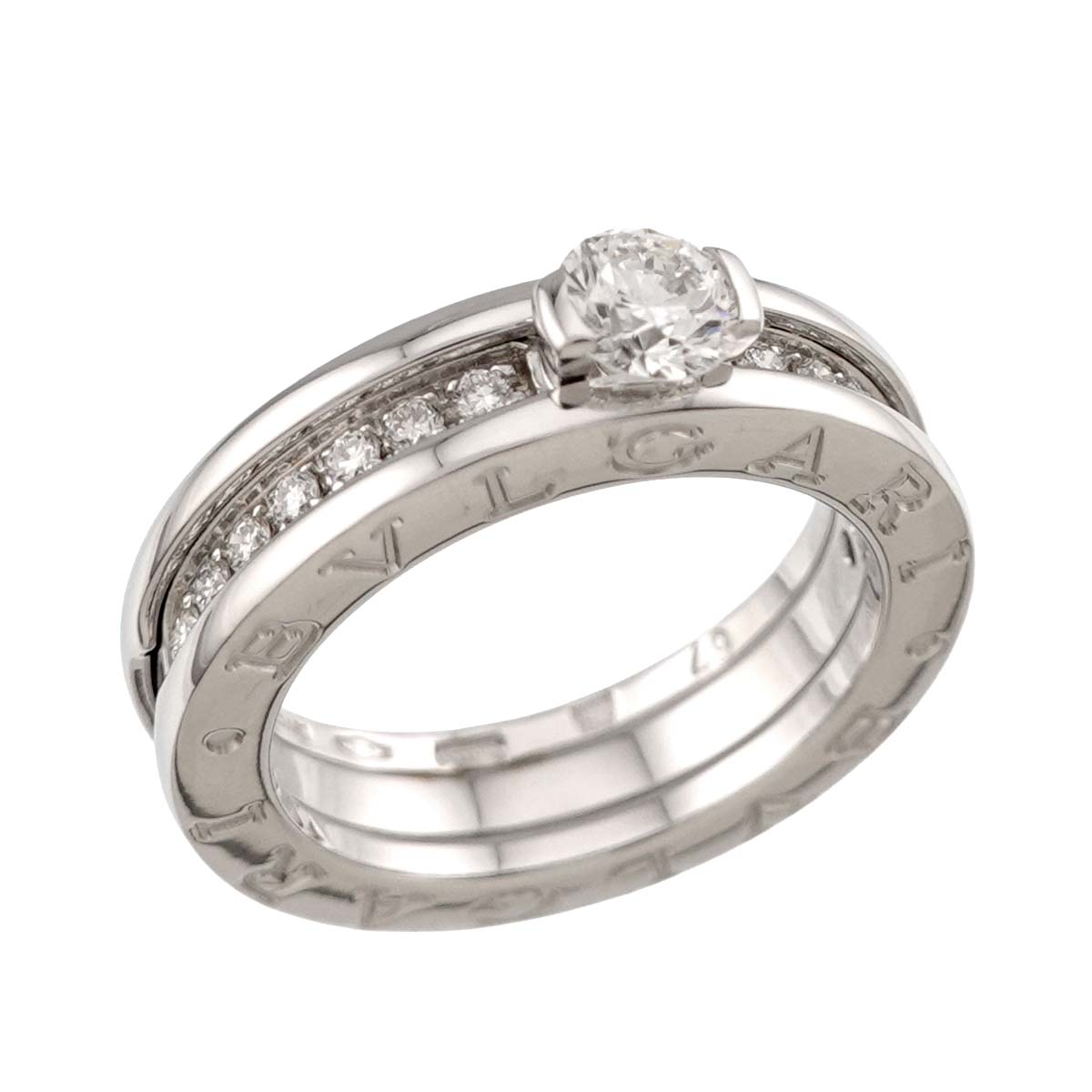 Diamond 0.31ct D/VS1 Ring 18K WG size49 4.5-4.75(US)