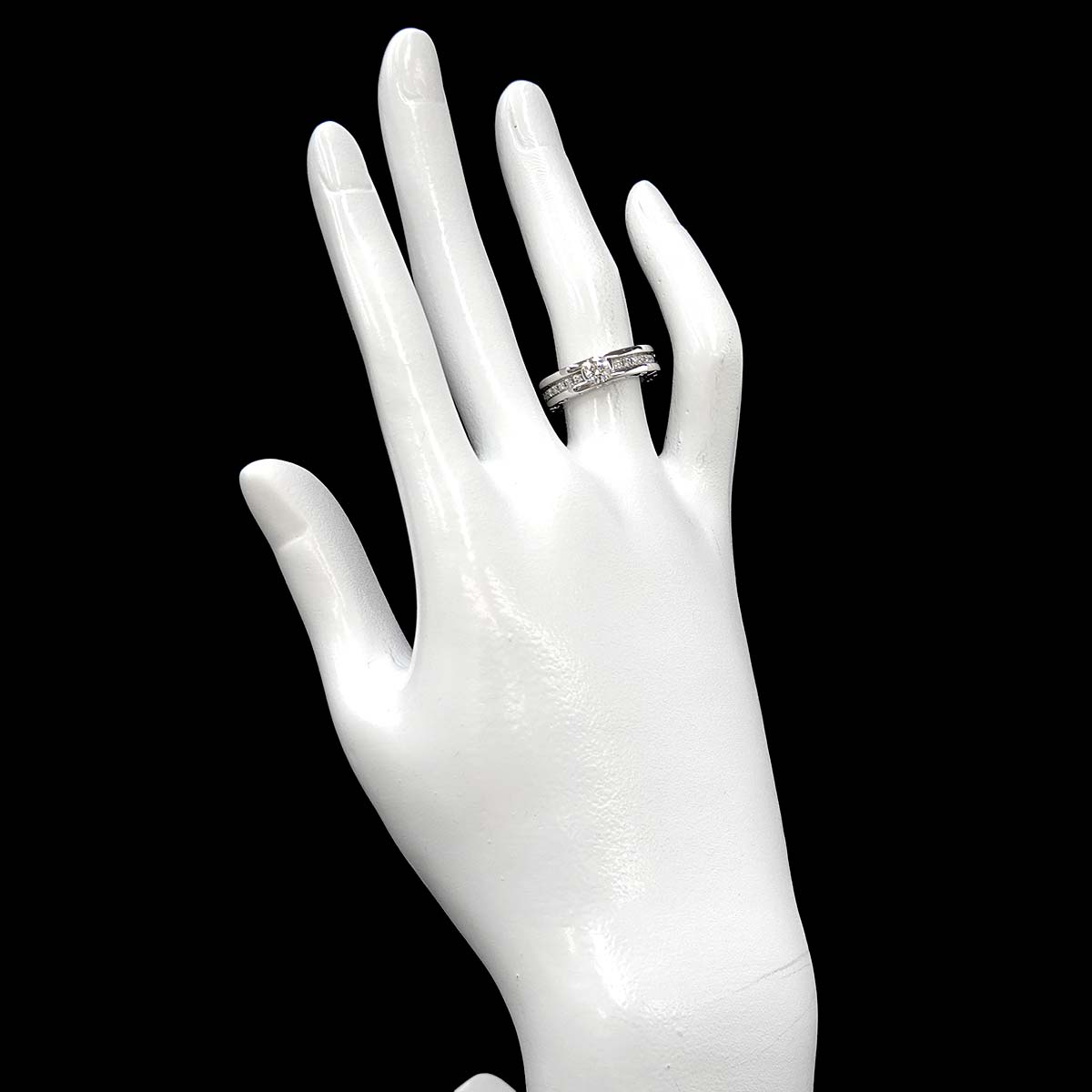 Diamond 0.31ct D/VS1 Ring 18K WG size49 4.5-4.75(US)