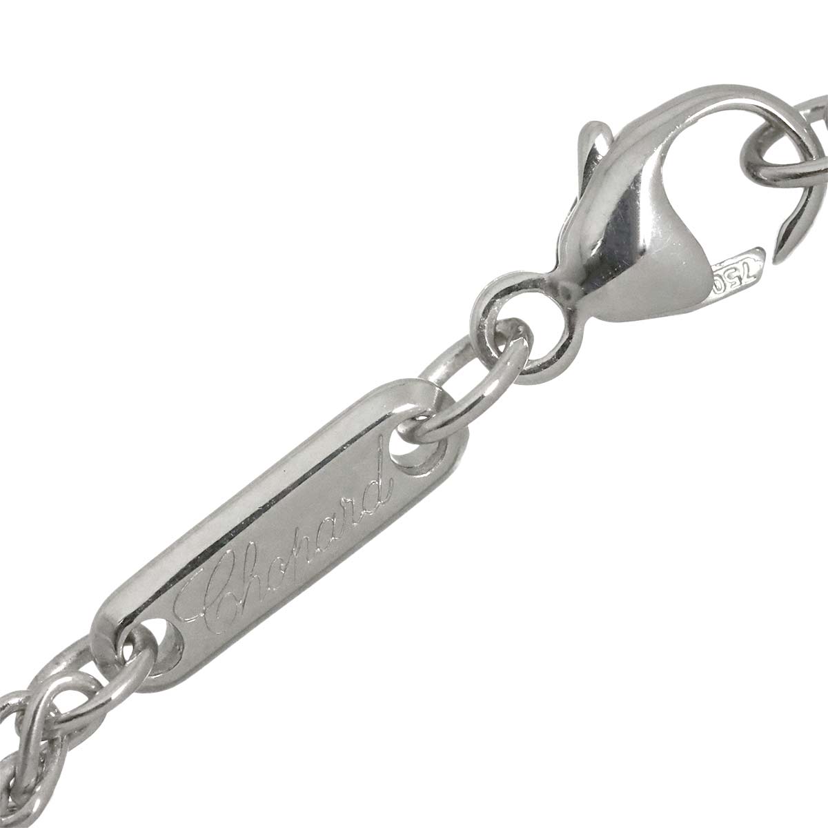 Happy Diamond Heart Necklace 18K White Gold 750