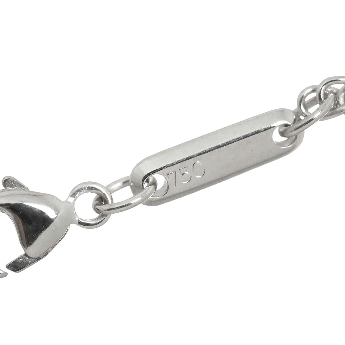 Happy Diamond Heart Necklace 18K White Gold 750