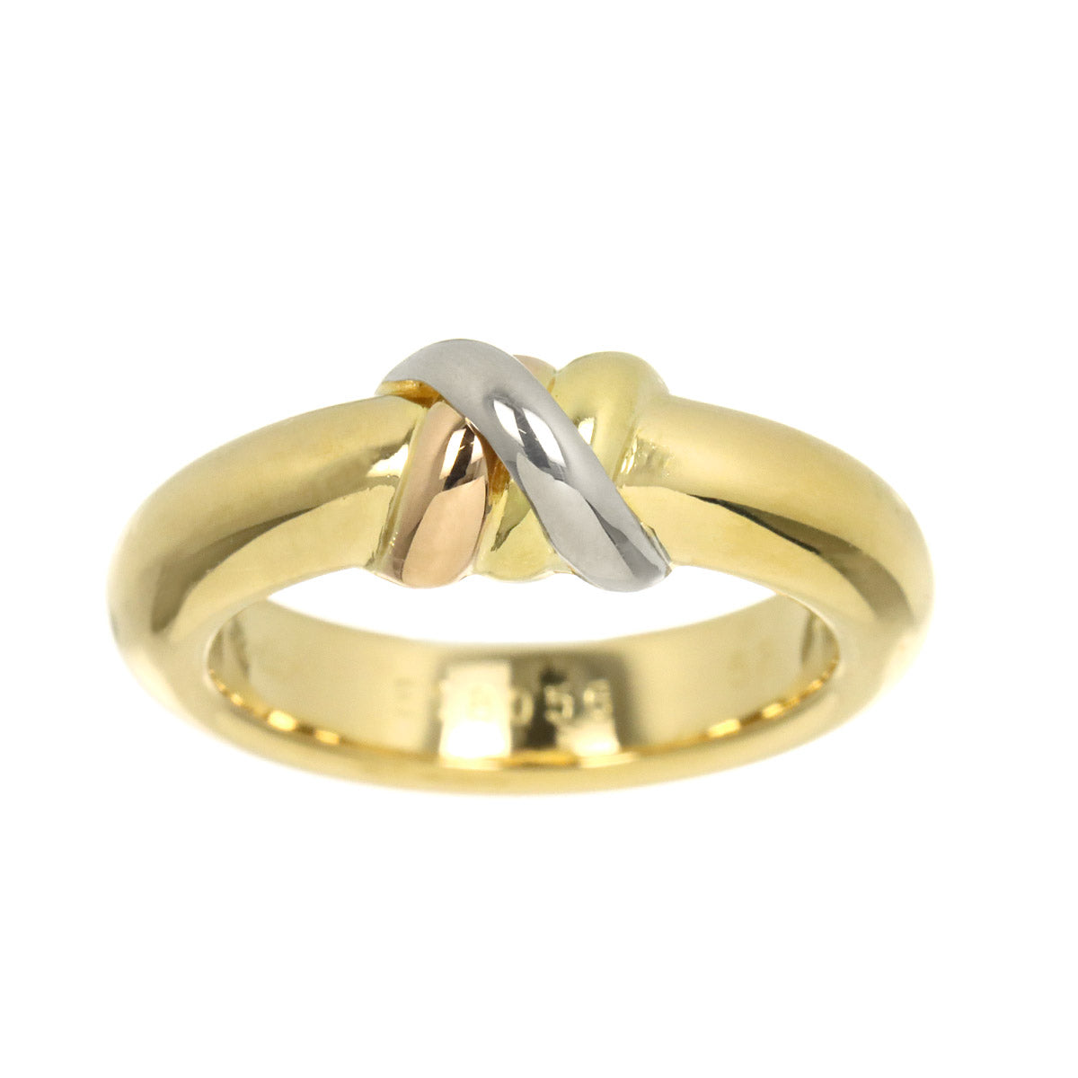 Thread Trinity Ring 18K YG WG PG 750 Size52 5.75-6(US)
