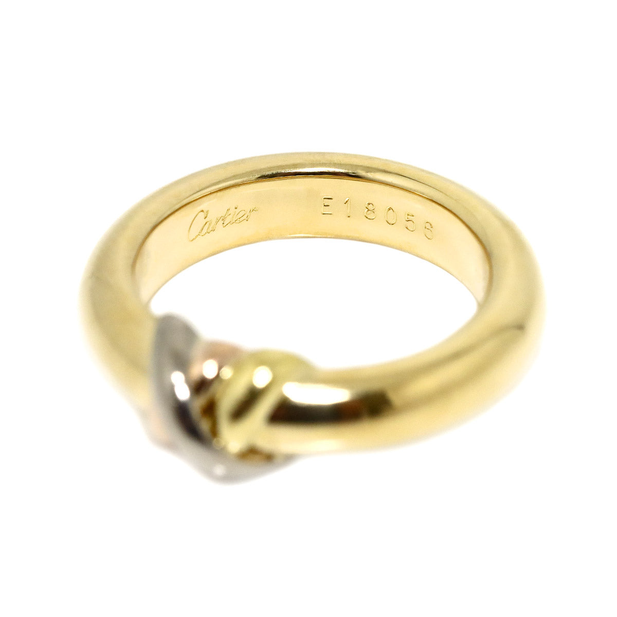 Thread Trinity Ring 18K YG WG PG 750 Size52 5.75-6(US)